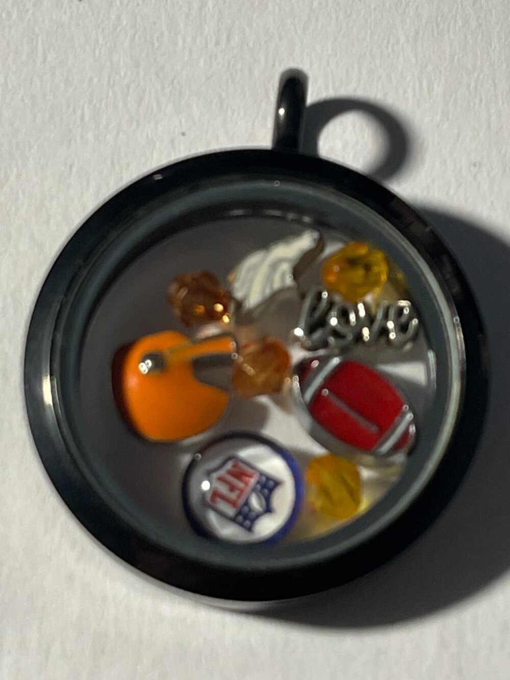 Denver Broncos NFL Memory Charm Locket w/ 22 IN chain NEW